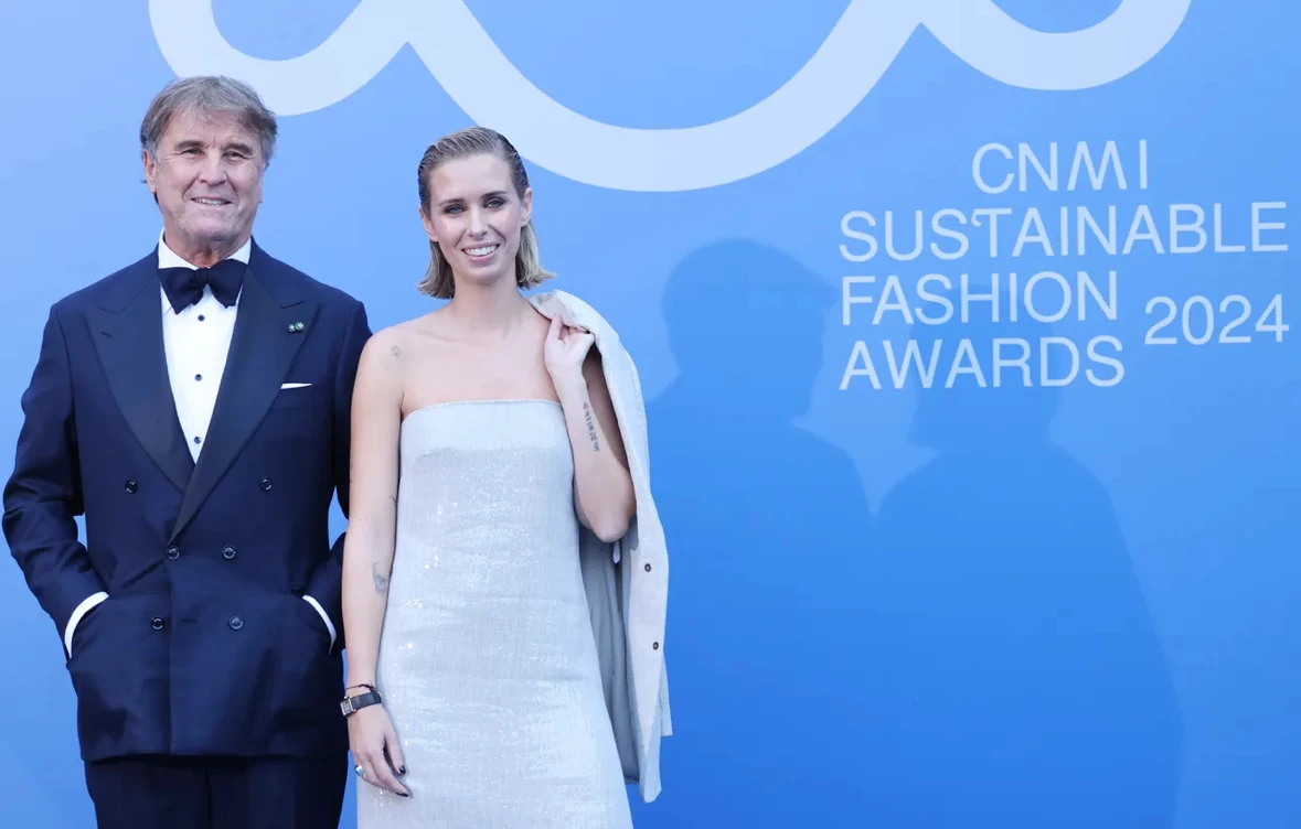 Брунелло Кучінеллі та його дочка Кароліна на церемонії нагородження CNMI Sustainable Fashion Awards у Мілані6