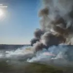 В Одесі сталася масштабна природна пожежа: для гасіння залучали дрон
