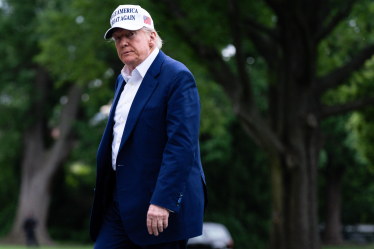 Дональд Трамп на прес-брифінгу /Getty Images