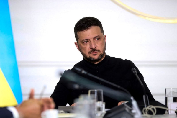 Ukraine's President Volodymyr Zelensky said Russia launched a large drone attack at Ukraine overnight. Photo by President Ukraine Office/UPI