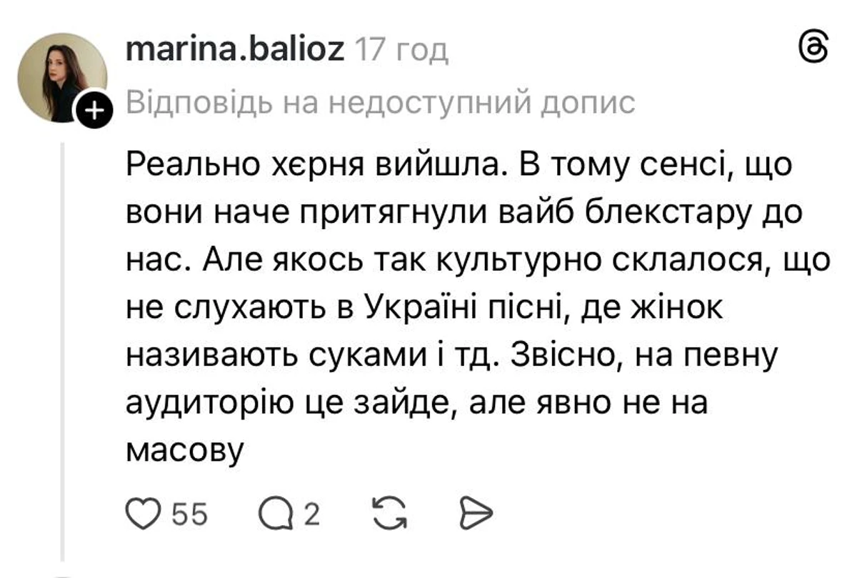 Parfeniuk та Scroodgee, репери, зіткнулися з критикою в інтернеті через спільну пісню. 14