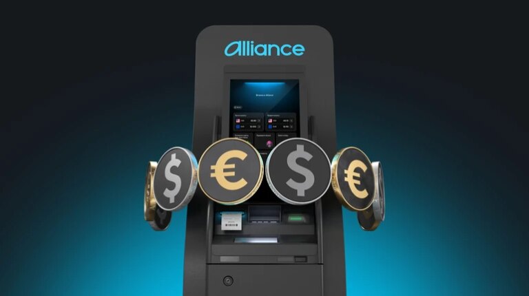 Alliance bank запровадив першу в Україні функцію крос-обміну доларів і євро в банкоматах для обміну валюти. 1