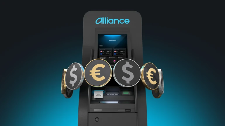 Alliance bank запровадив першу в Україні функцію крос-обміну доларів і євро в банкоматах для обміну валюти. 2