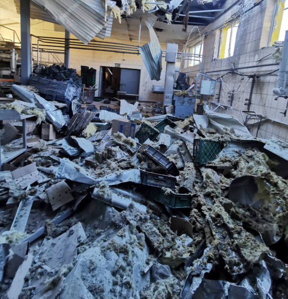Виробництво на Богодухівському молокозаводі припинено через атаку російських БпЛА