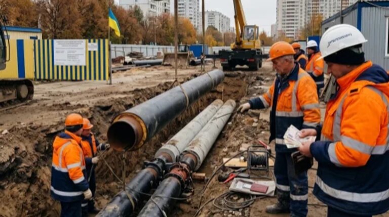 Нову тепломережу споруджують на масивах Голосіївського району Києва. 16 Нову тепломережу споруджують на масивах Голосіївського району Києва. 13