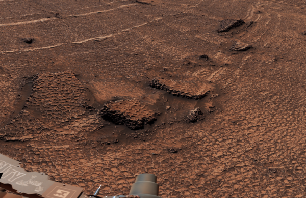 Curiosity виявив на Марсі велике поле, заповнене багатокутниками, що нагадують бджолині стільники. 3
