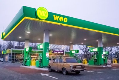 Автозаправна станція WOG у Києві, 23 лютого 2014 року