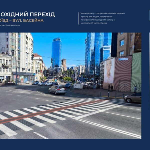 На Бессарабській площі встановлять шість надземних пішохідних переходів та велодоріжки.