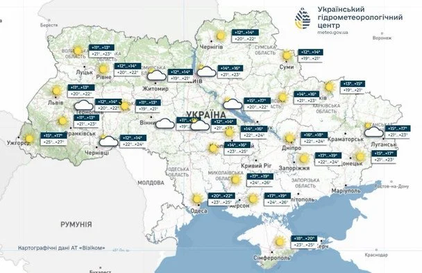 Україну охопить потужний антициклон, приносячи нову хвилю спеки: синоптики попереджають про дати та "небезпечні" міста (із картою) 3 / © Укргідрометцентр