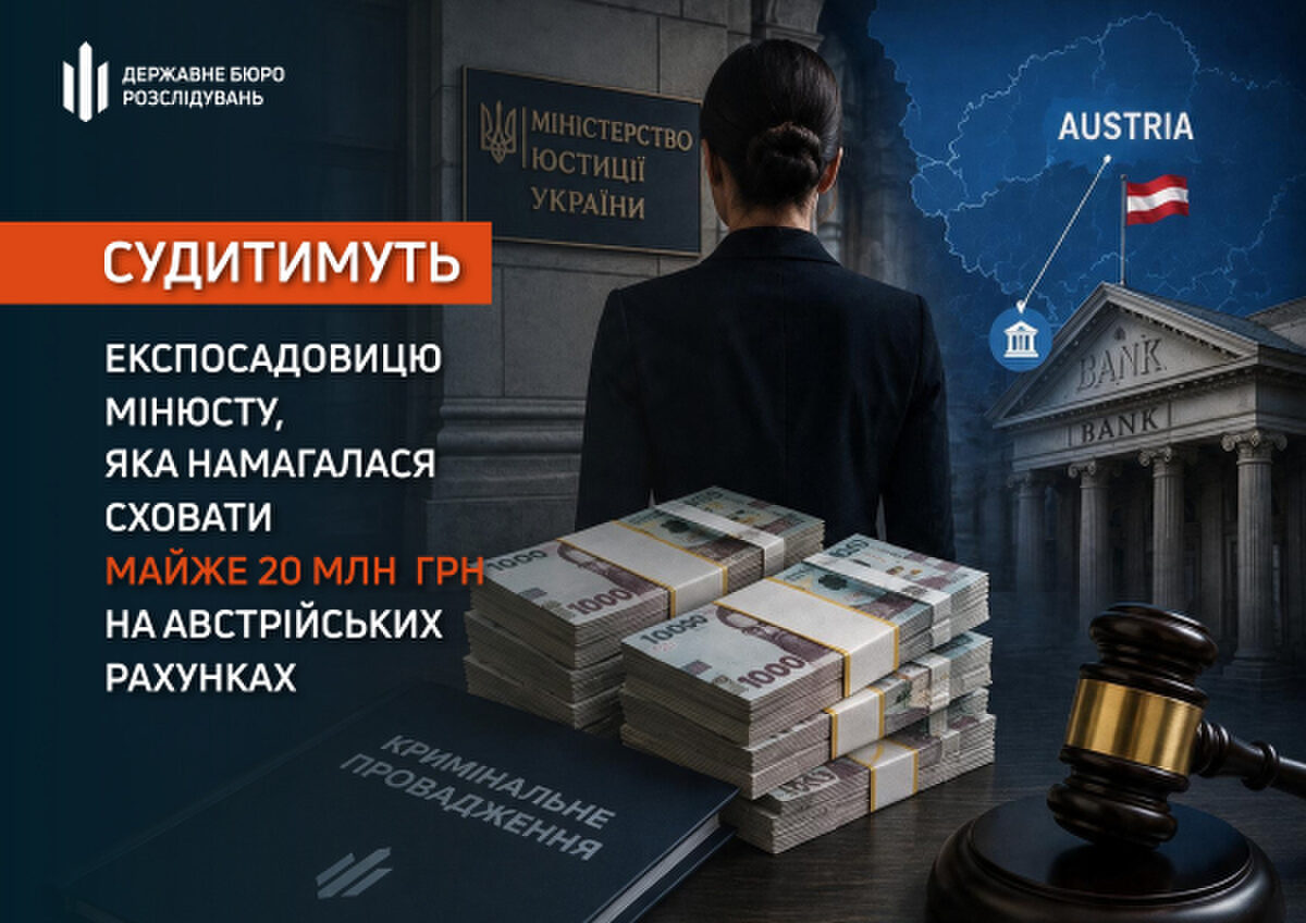 Судовий процес щодо родички колишньої голови Хмельницької МСЕК, яка намагалася приховати близько 20 мільйонів гривень на австрійському банківському рахунку. 2