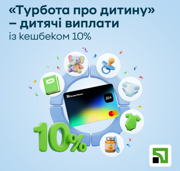 ПриватБанк запровадив рахунок для основних дитячих виплат на&hellip;