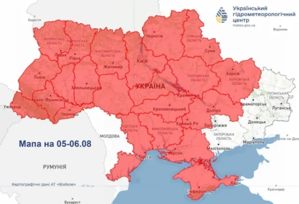 Коли в Україні відступить спека та прийде полегшення 7 мапа