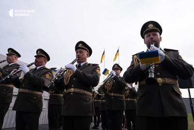 Церемонія перепоховання першого лідера Організації українських націоналістів (ОУН) Євгена Коновальця на військовому цвинтарі на Київщині, 18 серпня 2026 року