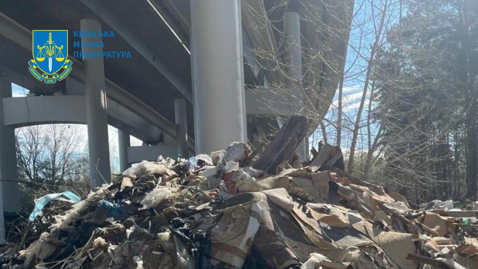 Будівельну компанію мосту через Дніпро зобов'язали вивезти відходи з Труханового острова 12