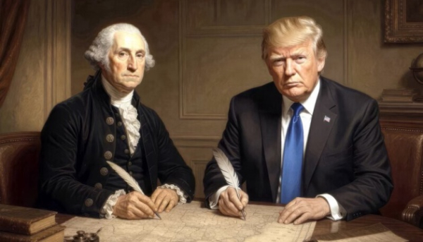 Трамп розмістив свої “фотографії” з першим американським президентом