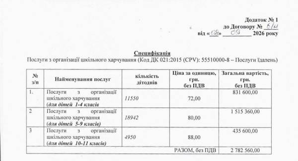 Школярів Дрогобича годуватиме 17-річна підприємиця, тендер на 3,6 млн грн 4